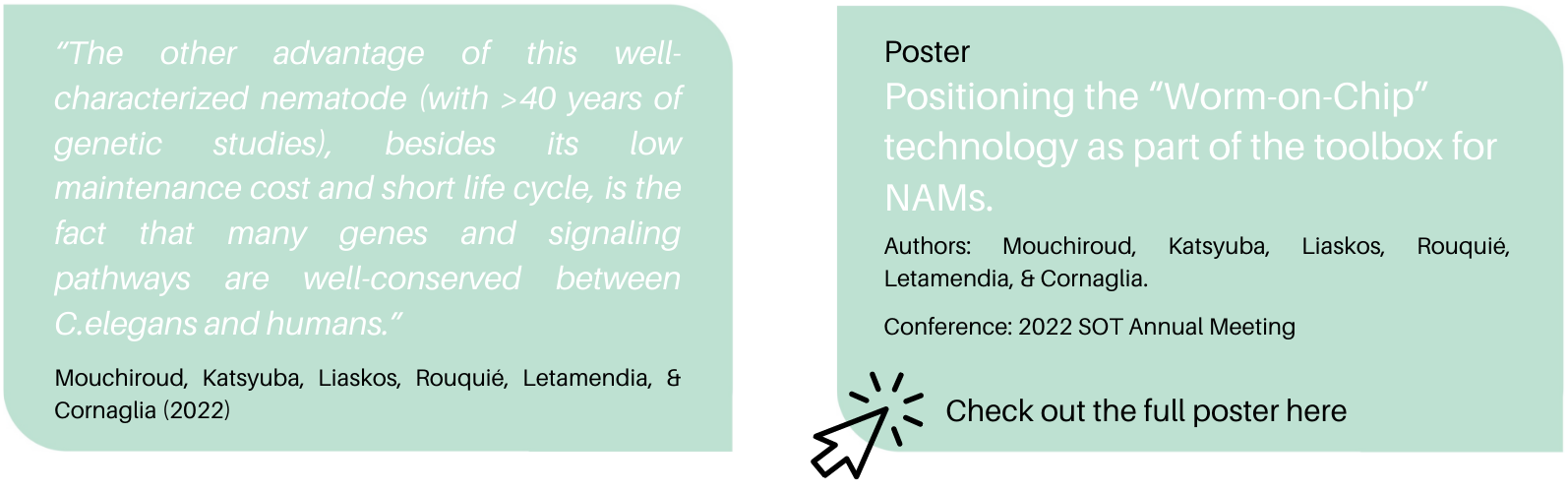 Poster SOT 2022. Positioning the “Worm-on-Chip” technology as part of the toolbox for NAMs