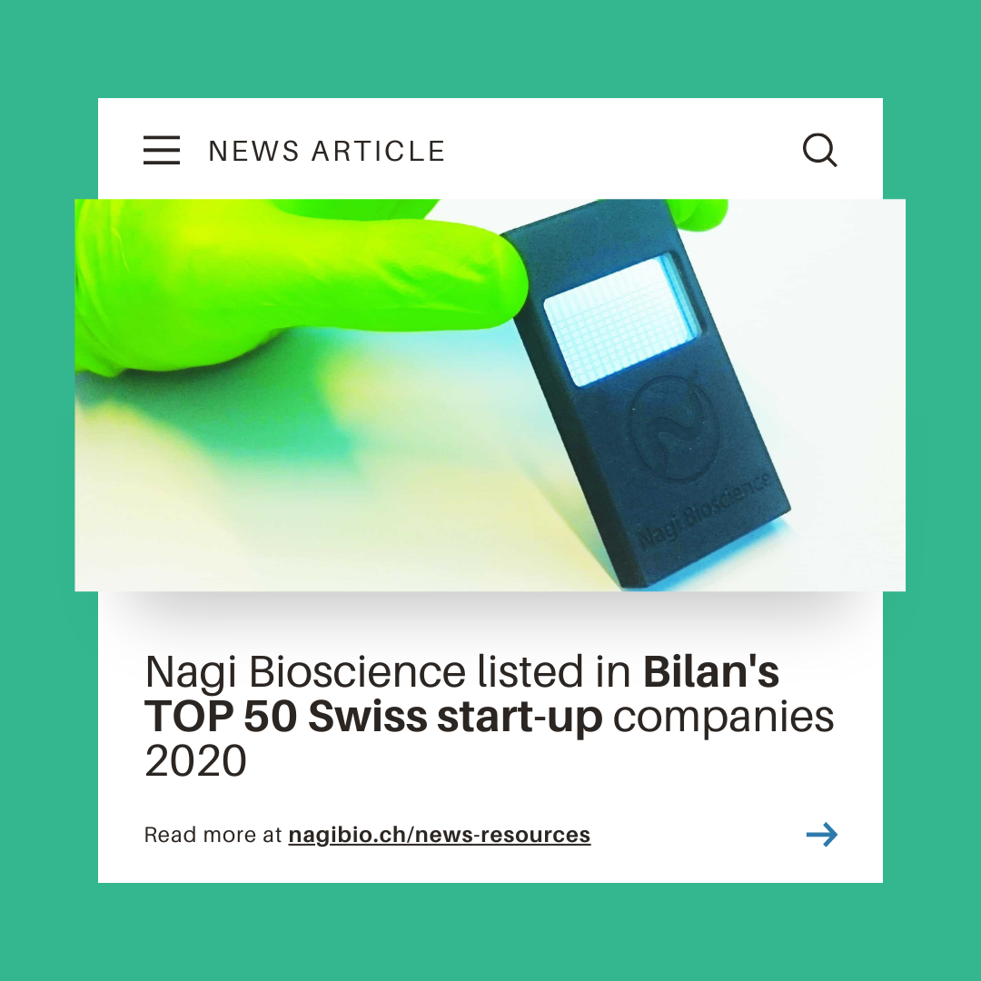 Nagi Bioscience listed in Bilan’s TOP 50 Swiss start-up companies 2020!