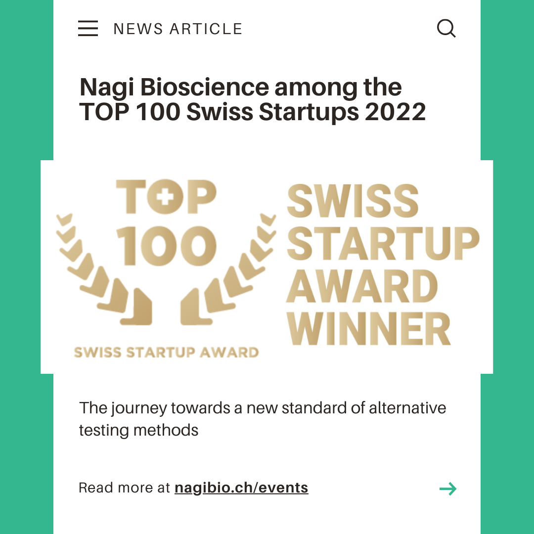 Nagi Bioscience among the TOP 100 Swiss Startups 2022