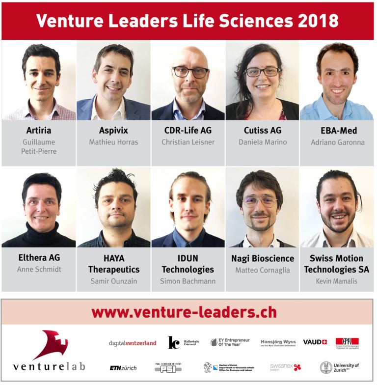 Venture Leaders Life Sciences 2018 top 10 entrepreneurs