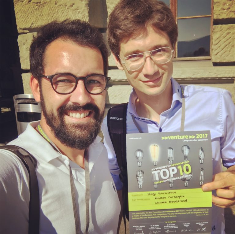 Nagi Bioscience ranked TOP 10 at “Venture.ch” business plan competition