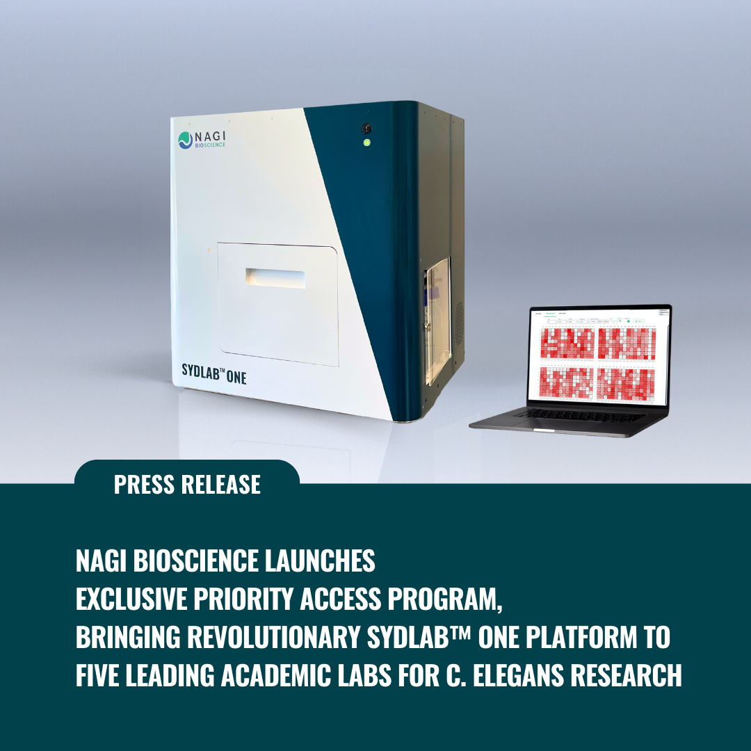 Nagi Bioscience kicks off exclusive Priority Access Program, bringing revolutionary SydLab™ One platform to five leading academic labs for C. elegans research