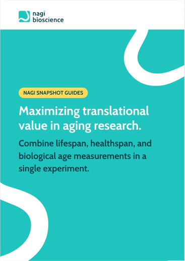 Nagi Snapshot Guide: maximizing translational value in aging research by combining lifespan, healthspan, and biological age measurements in one automated in vivo experiment.